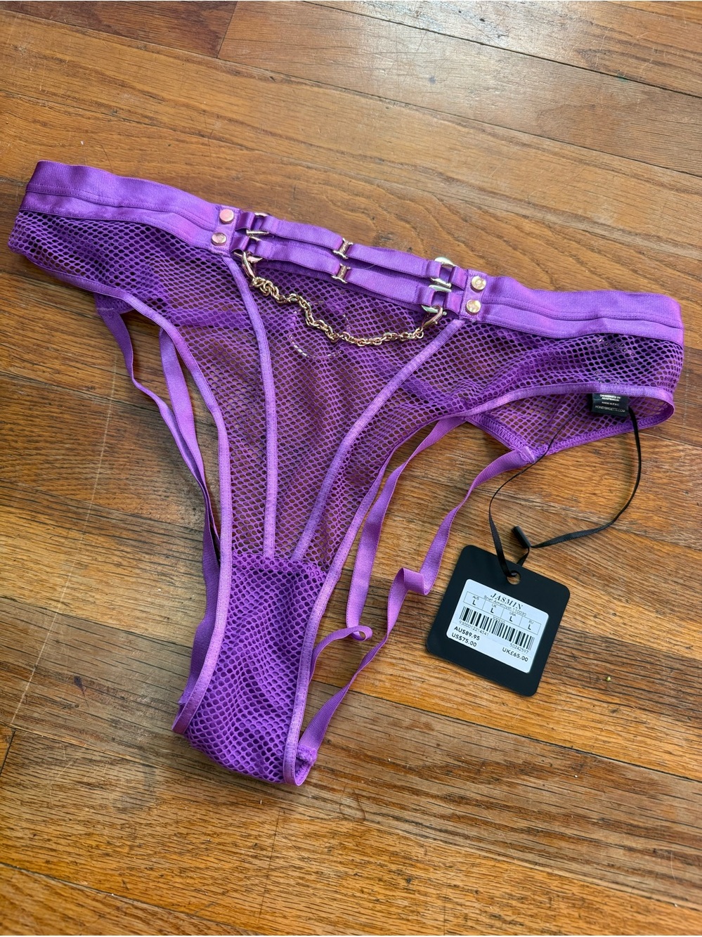 Honey Birdette Jasmine Purple Panty Large